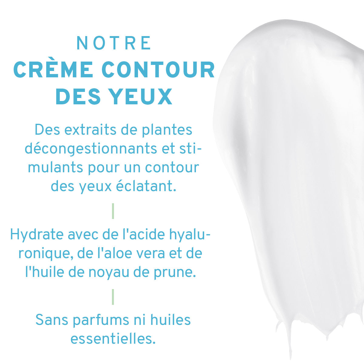Crème Contour des Yeux : Aloe vera + acide hyaluronique