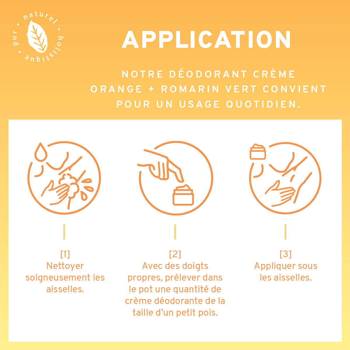 Déodorant Crème Naturel - Orange + Romarin