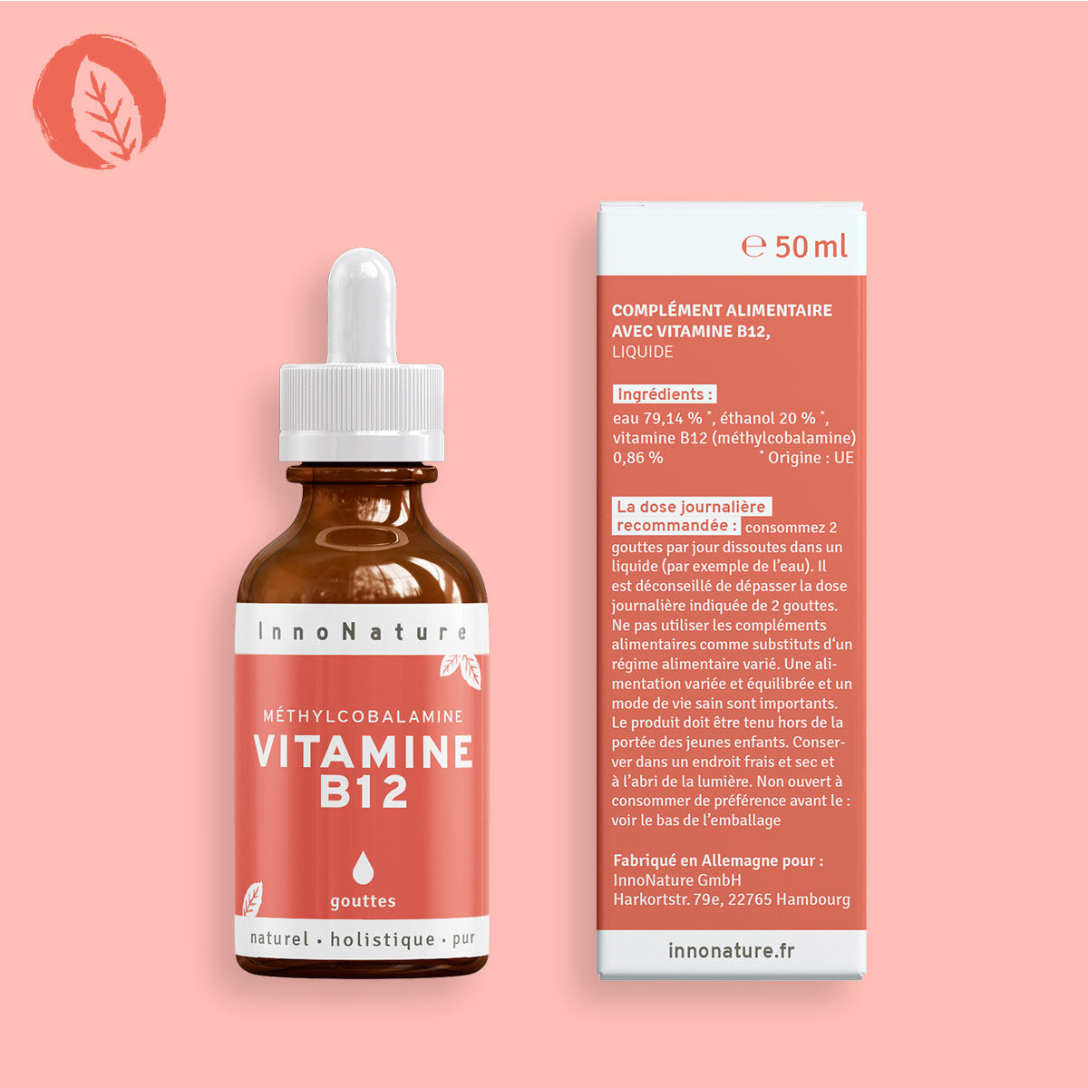 Vitamine B12 en gouttes : Méthylcobalamine